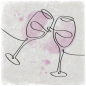 Preview: 1077 Marmoruntersetzer Oneline "Wein"