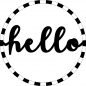 Preview: 1147 Dekoschild Schriftzug: “Hello”