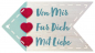 Preview: 29247 Formkarte unser Finne "von mir, für Dich, mit Liebe"