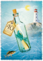 Preview: 30033078 Grußkarte Romantique Flasche"40"