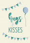 Preview: 31015 Grußkarte paper deluxe "Hugs & Kisses" - Luftballon