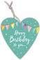 Preview: Geschenkanhänger Herz „Happy Birthday to you“