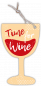 Preview: Geschenkanhänger Glas „Time for wine“