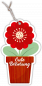 Preview: Geschenkanhänger Blume „Gute Besserung“