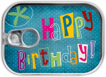 0157 Dosenpost "Happy Birthday"
