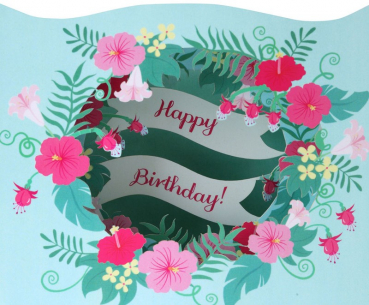 0429 3D Grußkarte "Happy Birthday"