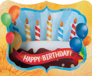 0457 3D Grußkarte "Happy Birthday"