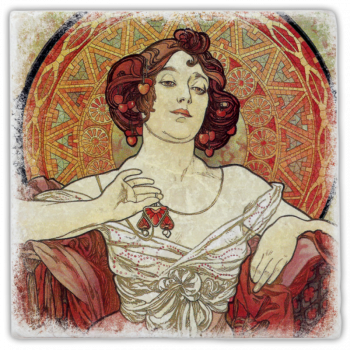 0989  Marmoruntersetzer Jugendstil