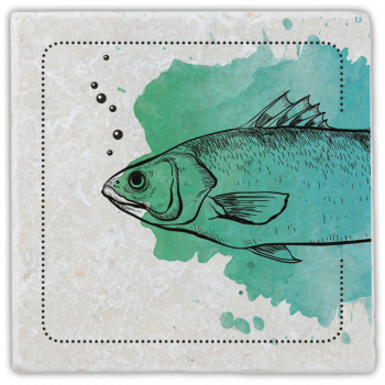 1006  Marmoruntersetzer Fisch 1/2