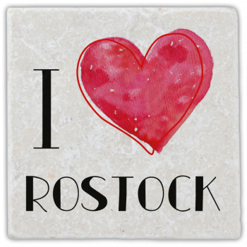 1019  Marmoruntersetzer Rostock I love Rostock