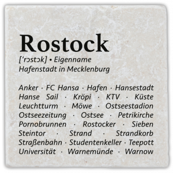 1020  Marmoruntersetzer Rostock Lautschrift
