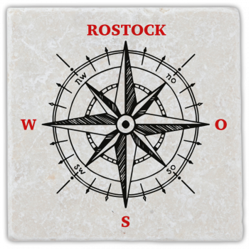 1021  Marmoruntersetzer Rostock Kompass