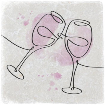 1077 Marmoruntersetzer Oneline "Wein"