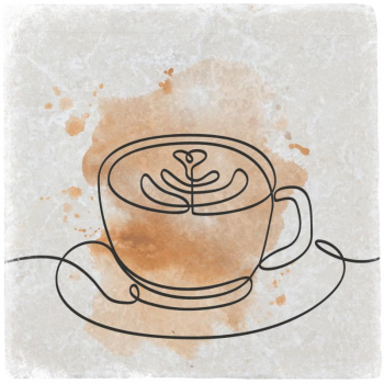 1080 Marmoruntersetzer Oneline "Coffee"