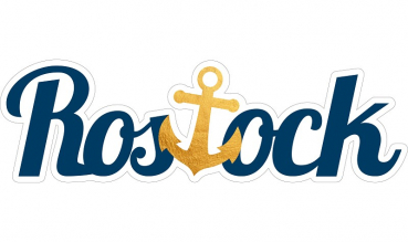 1138 Dekoschild Schriftzug Rostock