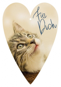 29155 Herzkarte unser Finne "Katze: Für Dich"