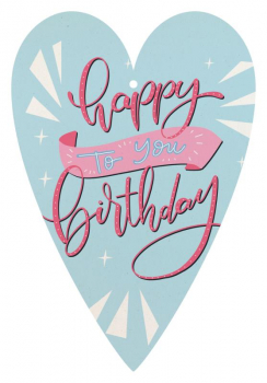 29157 Herzkarte unser Finne "Happy Birthday to You"