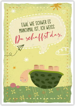 29812 Postkarte Happy Words "Egal wie schwer..."
