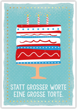 29816 Postkarte Happy Words "Statt großer Worte..."