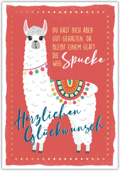 29818 Postkarte Happy Words "Herzlichen Glückwunsch"