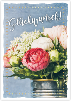 29823 Postkarte Happy Words "Glückwunsch"