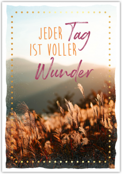 29827 Postkarte Happy Words "Jeder Tag ist voller Wunder"