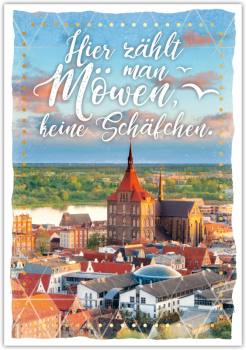 29839 Postkarte Happy Words "Hier zählt man Möwen, …"