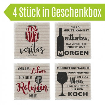 30005001  Marmoruntersetzer 4er Set "vino"