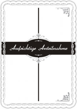 30022103  Trauerkarte "Aufrichtige Anteilnahme"