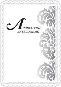 30022104  Trauerkarte "Aufrichtige Anteilnahme"