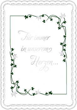 30022106 Trauerkarte "Für immer …"