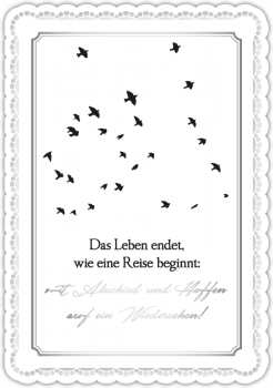 30022108 Trauerkarte "Das Leben endet, …"