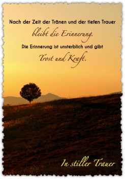 30022304  Trauerkarte "Nach der Zeit …"