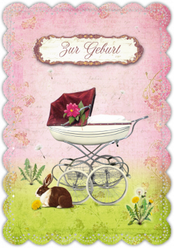30033032 Grußkarte Romantique Geburt