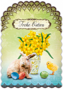 30033063 Grußkarte Romantique Osterhase