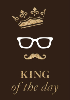 31001 Grußkarte paper deluxe "King of the day"
