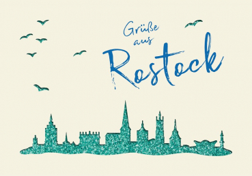 31044 Grußkarte paper deluxe "Grüße aus Rostock"
