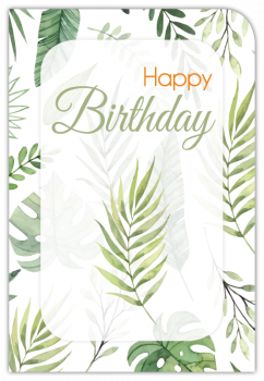 31105 Grußkarte Aquarell "Happy Birthday"