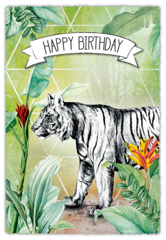 31303 Grußkarte Silver Line "Happy Birthday"
