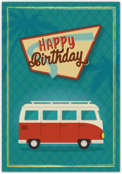 31401  Grußkarte Colourful "Happy Birthday"