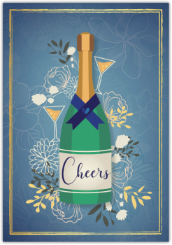 31407  Grußkarte Colourful "Cheers"