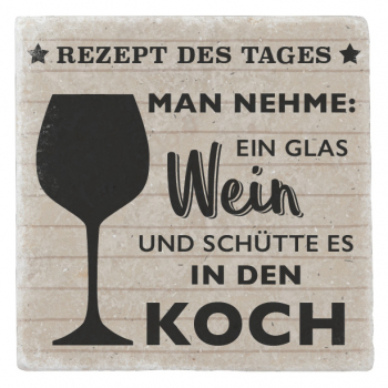 33112 Marmormagnet "Rezept des Hauses"
