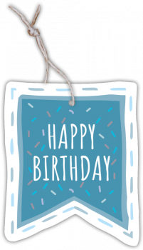 Geschenkanhänger Fähnchen „Happy Birthday“