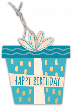 Geschenkanhänger Geschenk „Happy Birthday“