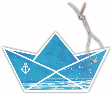 Geschenkanhänger Boot