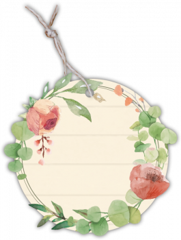 Geschenkanhänger Blumenkranz