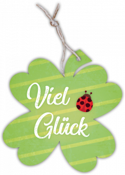 Geschenkanhänger Kleeblatt „Viel Glück“