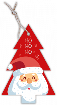 Geschenkanhänger Weihnachtsmann „Hohoho“