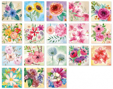 Memo „Painted Flowers“