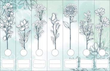 Ordnerrücken „Aquarell Blumen“